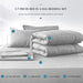 Full Size 7 Pieces Bed in a Bag Bedding Set - Lightweight Light Grey Comforter Set, All Season Ultra Soft down Alternative Bedding Comforter Set with Comforter, Pillowcase, Flat Sheet, Fitted Sheet