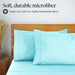 6 PC Sheet Set Sheets Deep Pockets 18" Eco Friendly Wrinkle Free Sheets Machine Washable Hotel Bedding Silky Soft - Aqua Queen