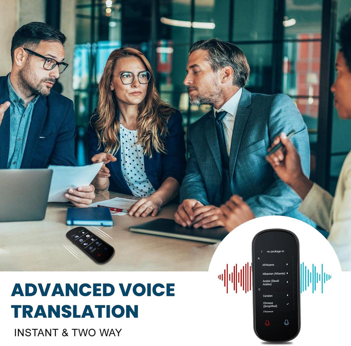 Language Translator Device, Two Way Real-Time Voice Translation, Support 138 Languages, Accurate Offline&Recording&Photo Instant Translation with 3” HD Inch Touch Screen for Travel Business