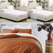 Bedding Comforter Set Queen Size, 7 Piece Boho Microfiber Bed in a Bag - Soft & Lightweight All Season Farmhouse down Alternative Comforter with Sheets for Women Men, Solid Burnt Orange