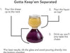 Double Bubble Layered Shot Glass plus Recipe Card – Chaser Shot Glass Jigger for Smooth Tasty Shots – Fun Unique Split Shot Glasses Barware (1.25Oz Top & 2.25Oz Bottom)