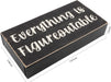 Home Office Desk Black Decor - Inspirational Farmhouse Wooden Box Sign - Everything Is Figureoutable