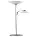 Mainstays 72'' Combo Floor Lamp with Adjustable Reading Lamp, Silver, Metal Material