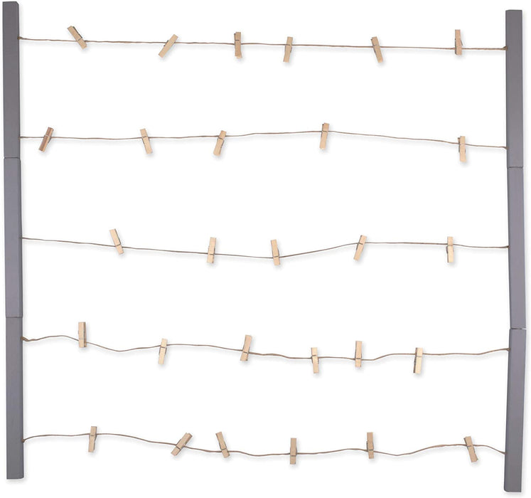 DII Clothesline Collage, Photo Display Collection, Rustic White, 26X29.75"
