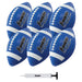 Junior Size Rubber Football - 6 Pack Deflated with Pump