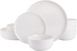 Gibson Home Oslo Porcelain Dinnerware Set, Service for 4 (16Pcs), White