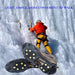 Ice Cleats, Ice Grips Traction Cleats Grippers Non-Slip over Shoe/Boot Rubber Spikes Crampons anti Easy Slip 10 Steel Studs Crampons Slip-On Stretch Footwear