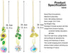 Hanging Crystal Suncatchers Prism, Glass Window Decorations, Rainbow Maker Wind Chime Sun Catcher, Sunflower&Clover&Ginkgo Leaf