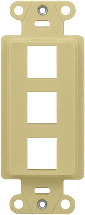 On-Q WP3413WH10 High Impact Flame Retardant Plastic 3-Port Decorator Outlet Strap, White, 10 Count