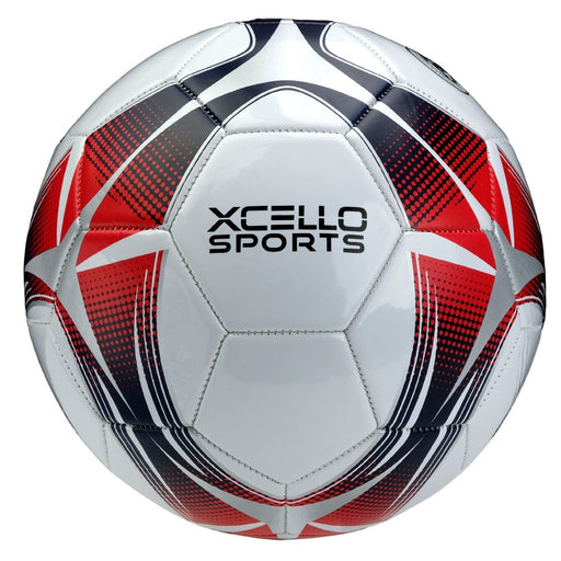 Xcello Sport Size 5 Soccer Ball Assorted Colors with Pump (Pack of 2)