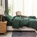 Jersey Knit Duvet Cover Set 100% T-Shirt Cotton Super Soft Comfy 3Pc Bedding Set with Zipper Closure (Solid Forest Green, King)