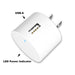 Onn. 2.4A USB Wall Charger with Foldable Plug-White, for Iphone, Ipad and Android Smartphones