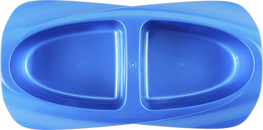 Plastic Lightweight Cat Food Double Dish, Blue, Small
