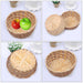 Basket Storage Fruit Woven Serving round Rattan Wicker Baskets Tray Bread Food Decorative Small Container Bamboo Bowl