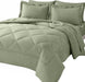Queen Comforter Set with Sheets 7 Pieces Bed in a Bag Sage Green All Season Bedding Sets with Comforter, Pillow Shams, Flat Sheet, Fitted Sheet and Pillowcases