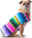 Dog Clothes - Handmade Dog Poncho from Authentic Mexican Blanket by  (Blue, Large)
