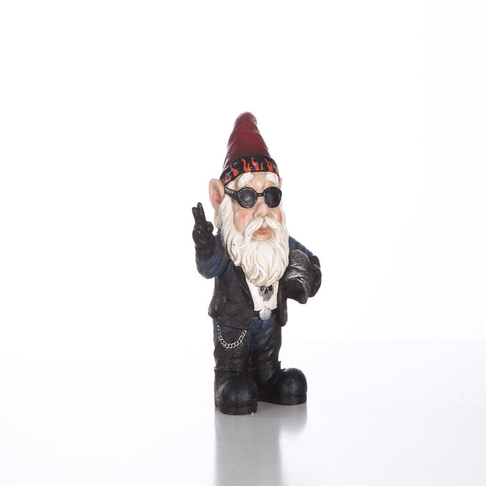 BIKER GNOME with SUNGLASSES & HELMET- GNOMAD