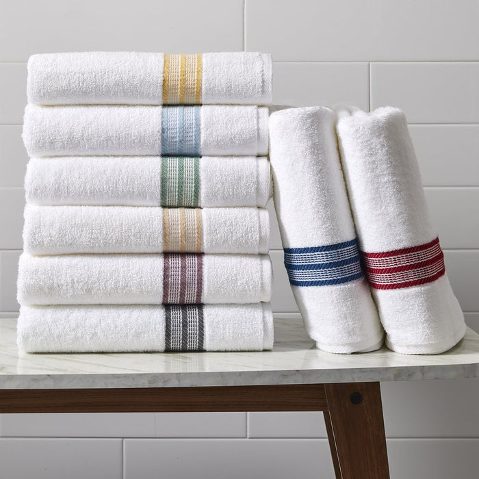 Better Homes & Gardens 6-Piece Bath Set, Blue Solid/Stripe