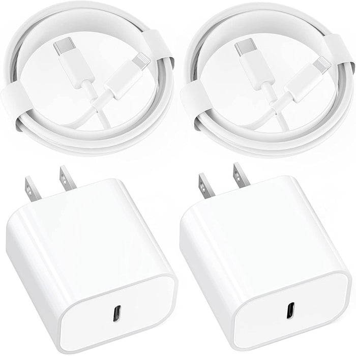 Phone Charger 2Pacsk 3 Ft Charging Cable and Wall Charger Power Adapter Plug Block Compatible Iphone 12 Pro Max 11 X/8/8 Plus/7/7 Plus/6/6S/6 Plu/5S/Se/Mini/Air/Pro Cases,