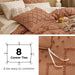 Bedsure Twin Duvet Cover Set - Duvet Cover Twin Size, Twin Bohobedding for All Seasons, 2 Pieces Embroidery Shabby Chic Home Bedding Duvet Cover Set (Burnt Orange, Twin, 68X90'')