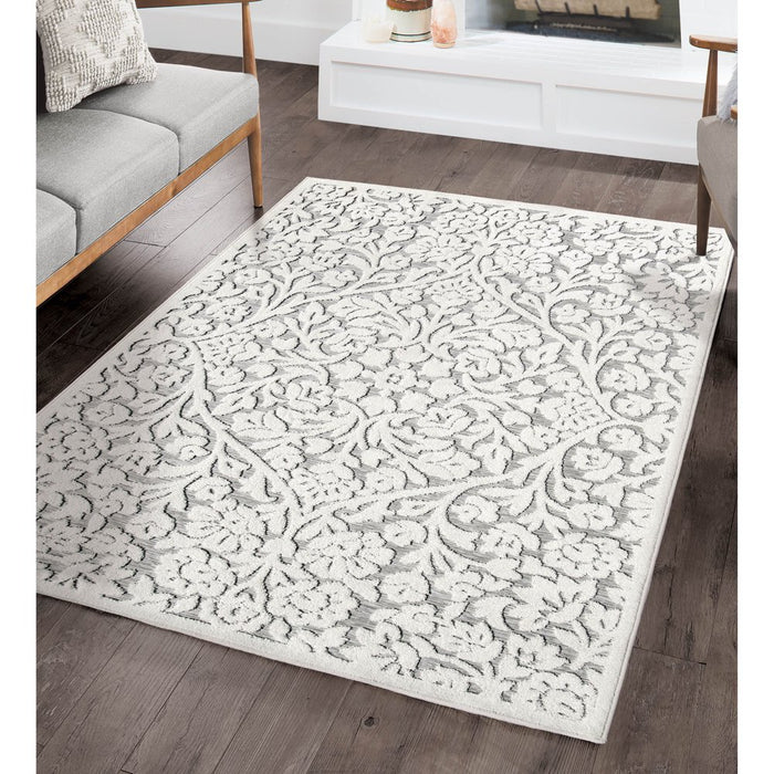 My Texas House Rosalie, Transitional, Floral, Woven Area Rug, 5'2" X 7'6"