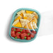 Rubbermaid Takealongs on the Go Food Storage and Meal Prep Containers, 3.7 Cup Divided Rectangle, 3-Pack, Teal Splash