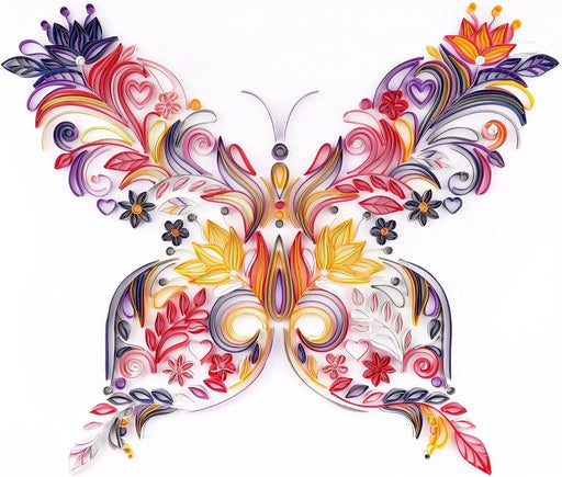 Paper Creative Inch Handmade Crafts and Room Living Flower Painting Office 20 Quilted Home Decoration Home Decor Craftsman (Multicolor, One Size)