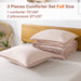 Blush Pom Pom Fringe Comforter Full(79X90 Inch), 3 Pieces(1 Boho Comforter and 2 Pillowcases) Aesthetic Boho Comforter, Lightweight Soft Microfiber down Alternative Bedding Set