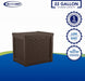 22-Gallon Small Deck Box - Lightweight Resin Indoor/Outdoor Storage Container and Seat for Patio Cushions and Gardening Tools - Store Items on Patio, Garage, Yard - Java Brown