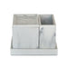 Better Homes & Gardens Faux Marble 4 Piece Vanity Organizer Set with Magnetic Side, White