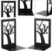 Rustic Table Decor 2Pcs Iron Bookends Decorative Non Slip Bookends Metal Cat Book Stoppers Shelves for Home Office Table Book Organizer Bookends Kids Book Shelf