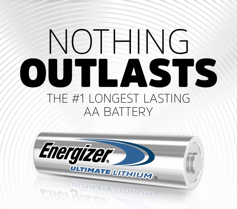 Energizer AA Batteries, Ultimate Lithium Double a Battery, 8 Count