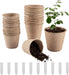 50 Pcs Peat Pots, Biodegradable Eco-Friendly Plant Seedling Starters Kit, Seed Germination Trays with 10 Plant Markers for Vegetable Tomato Saplings & Herb Seed Germination
