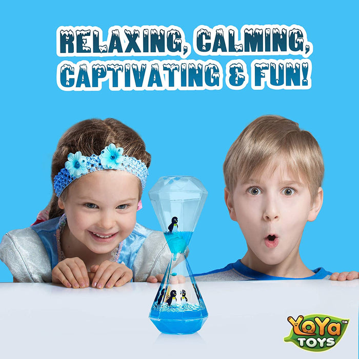 Liquimo Penguin - Liquid Motion Bubbler for Kids and Adults - Penguin Theme - Satisfying Sensory Toys for Stress and Anxiety Relief - Fidget Toy Can Be Used as a Colorful Kitchen Timer