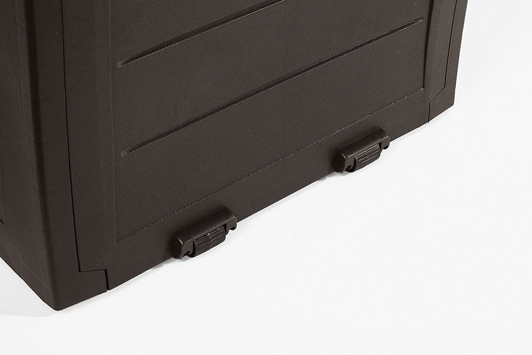 Marvel plus 71 Gallon Resin Outdoor Box for Patio Furniture Cushion Storage, Brown
