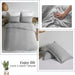 Duvet Cover Queen Size - Super Soft Gray Duvet Cover Set 3 Piece 100% Washed Microfiber Comforter Cover Set Bedding Set with Zipper Closure, 1 Duvet Cover 90X90 Inches and 2 Pillow Shams