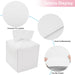 White Tissue Box Cover, PU Leather Square Tissue Box Holder for Living Room/Night Stands/Office/Car/Dining Table Home Decor