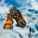 Ice Cleats, Ice Grips Traction Cleats Grippers Non-Slip over Shoe/Boot Rubber Spikes Crampons anti Easy Slip 10 Steel Studs Crampons Slip-On Stretch Footwear
