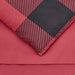 7-Piece Lightweight Microfiber Bed-In-A-Bag Comforter Bedding Set - Full/Queen, Red Buffalo Plaid