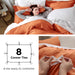 Bedsure Burnt Orange Duvet Cover Queen Size - Soft Prewashed Queen Duvet Cover Set, 3 Pieces, 1 Duvet Cover 90X90 Inches with Zipper Closure and 2 Pillow Shams