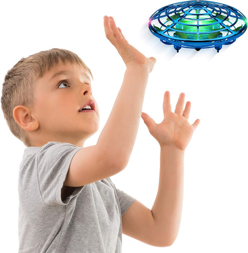Force1 Scoot Hand Operated Drone for Kids or Adults - Hands Free Motion Sensor Mini Drone, Easy Indoor Small UFO Toy Flying Ball Drone Toy for Boys and Girls Kids Drones (Blue)