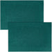 2 Towel Bath Mats, 100% Cotton Jacquard Design, 20 X 30 Inches, Teal Green