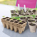 240 Cells Peat Pots Seed Starter Trays, 24 Packs Biodegradable Seedling Pots Germination Trays, Organic Plant Starter Kit with 15 Pcs Plant Labels