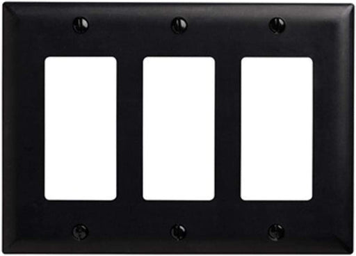 Legrand - Pass & Seymour TP263BK Pass & Seymour Tp263-Bk 3G Decor, 3-Gang, Black