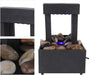 Desktop Fountain, USB LED Indoor Water Fountain Lighted Waterfall Tabletop Fountain with Stones for Office Home Decor