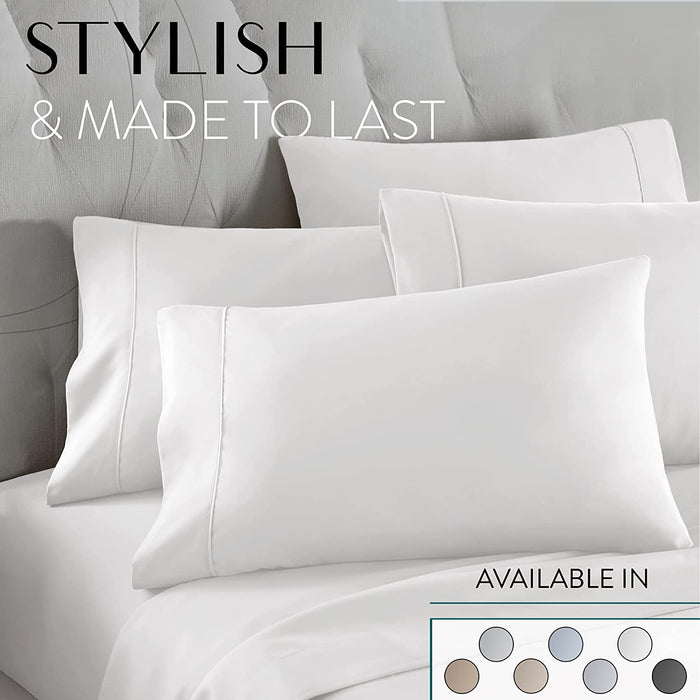 Spa Blue Queen Size Bed Sheets Set - 6 Pc Soft Bedding & Pillowcases Set W/ Deep Pockets - Breathable, Wrinkle Free & Fade Resistant