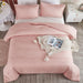 Pink Comforter Set Full Size for Girls, 3 Pieces Blush Women Plain Bedding Set & Collections, All Season Bed Set (79X90In Comforter & 2 Pillowcases)