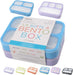 Bento Lunch Box Kids & Adult: Leakproof Lunch Containers for Boys & Girls with 3 Compartments - School, Daycare, Meal Planning Portion Control Container, Bpa-Free Boxes, Utensils | Blue Purple 2 Pack