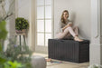 Marvel plus 71 Gallon Resin Outdoor Box for Patio Furniture Cushion Storage, Brown