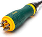19-In-1 Multipurpose Ratcheting Screwdriver Set with 8 Double-Sided Bits and a Green and Yellow Oil-Resistant Handle - ST09350, 10 Piece